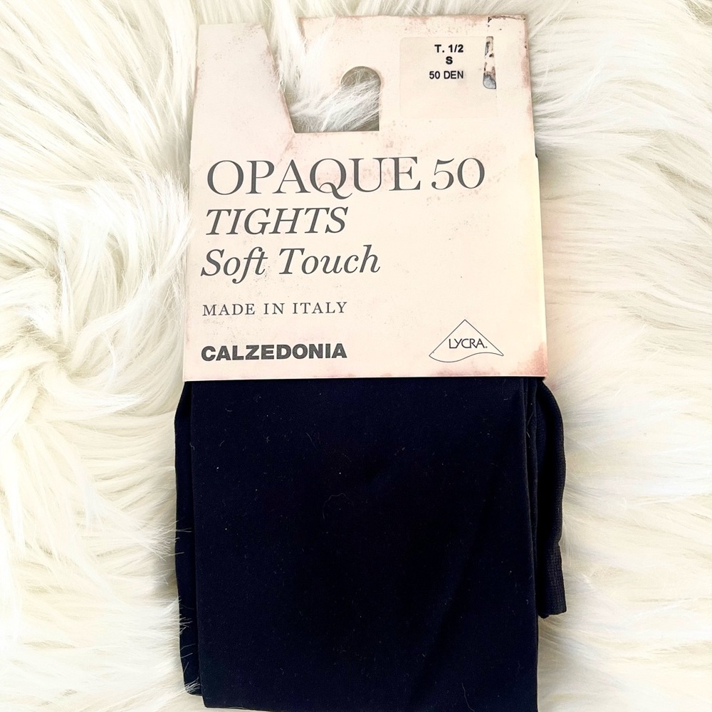 Calzedonia Opaque 50 Soft Touch Tights - Black Size Small
